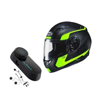 Capacete HJC CS-15 Dosta - Verde  - Masculino - Feminino - Suporte pinlock + Free Intercomunicador