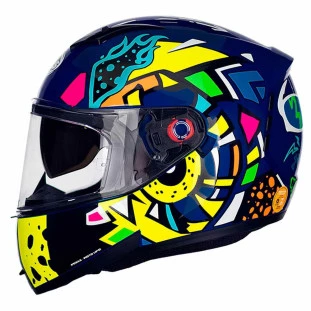 Capacete Peels Icon King Azul Metálico/Colorido 