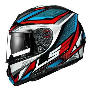 Capacete LS2 Vector Evo FF397 Rider Azul/Vermelho 