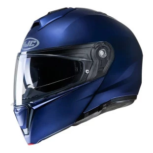 Capacete HJC I90 Solid Articulado - Azul (Anodizado) - Masculino - Feminino - Articulado - Óculos interno 