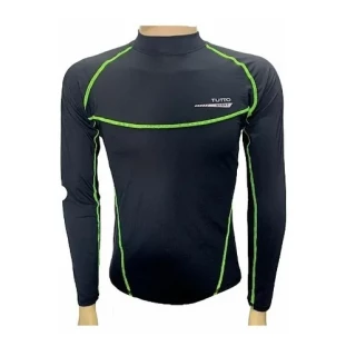 Camiseta Segunda Pele Tutto Moto Fluor - Preto 
