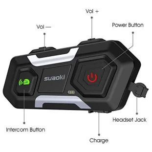 Intercomunicador Herobiker Hero 2S, impermeável, Bluetooth, 2 pessoas, 1200m