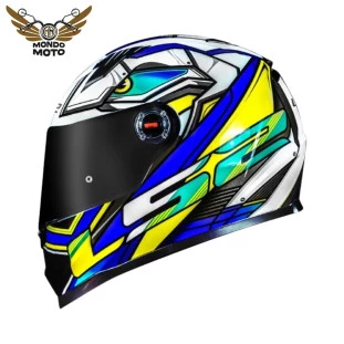 Capacete Ls2 FF358 Xdron Azul/Branco - Masculino - Feminino - Motociclista - Motoqueiro - Troca rapido de viseira 