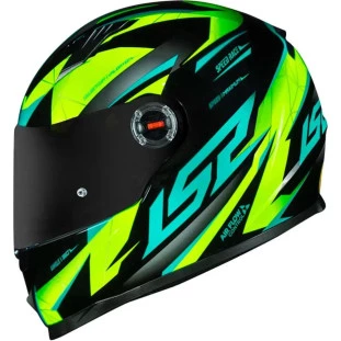  Capacete LS2 FF358 Draze - Preto/Amarelo Fluor - Masculino - Feminino - Motociclista - Motoqueiro - Troca rapida - urbano - dia a dia - motoboy 