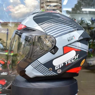 Capacete GP Tech Aberto OF669 Air Vermelho 