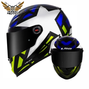 Capacete LS2 FF358 Starwar Azul/Amarelo Fluor