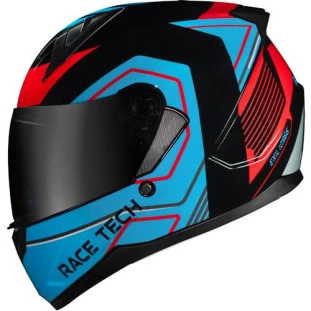Capacete Race Tech Sector Exilio - Preto/Azul/Verm Moto