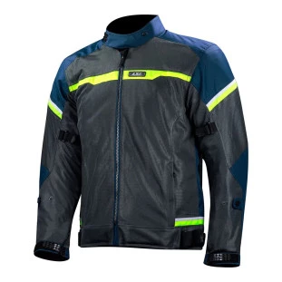 Jaqueta LS2 Riva - Cinza/Amarelo - Ventilada - Masculino - Poliéster - Impermeável 