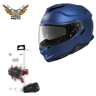 Capacete Shoei Gt-Air - Azul Metalico Fosco 58  - Masculino - Feminino - Articulado - Escamoteavel - Óculos interno