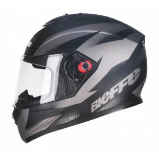 Capacete Bieffe B-12 Flat - Preto Fosco Grafite  - Masculino - Feminino - Fechado - Integral 