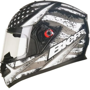 Capacete Bieffe B12 USA - Preto/Grafite  - Masculino - Feminino - Fechado - Integral 