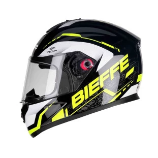 Capacete Bieffe B-12 Naked Preto/Amarelo - Masculino - Feminino - Fechado - Integral 